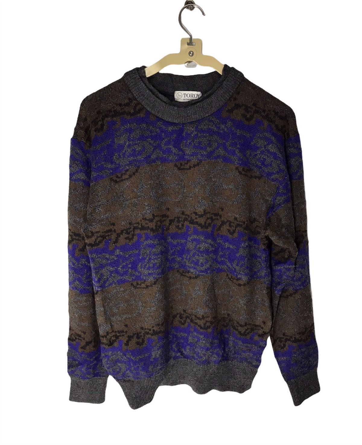 Japanese Brand × Vintage Wool knit sweatshirt double crewneck by toroy authentic Size US M / EU 48-50 / 2 - 1 Thumbnail