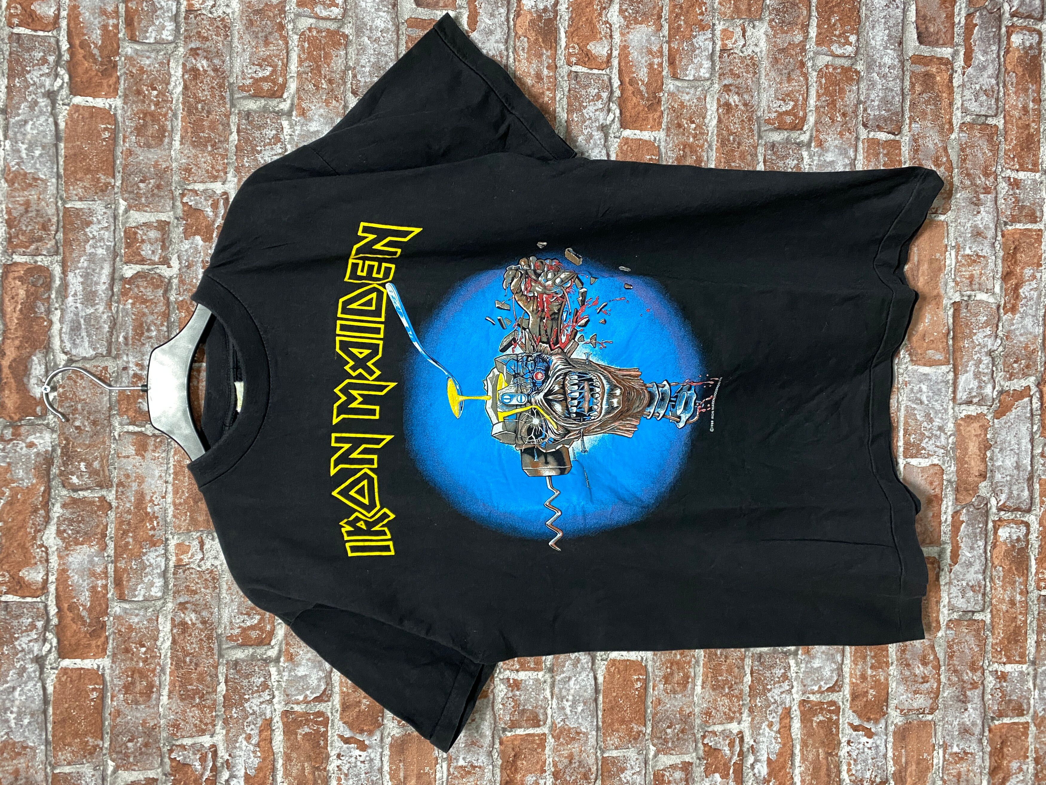 Pre-owned Band Tees X Iron Maiden 1988 Vintage Tee In Black