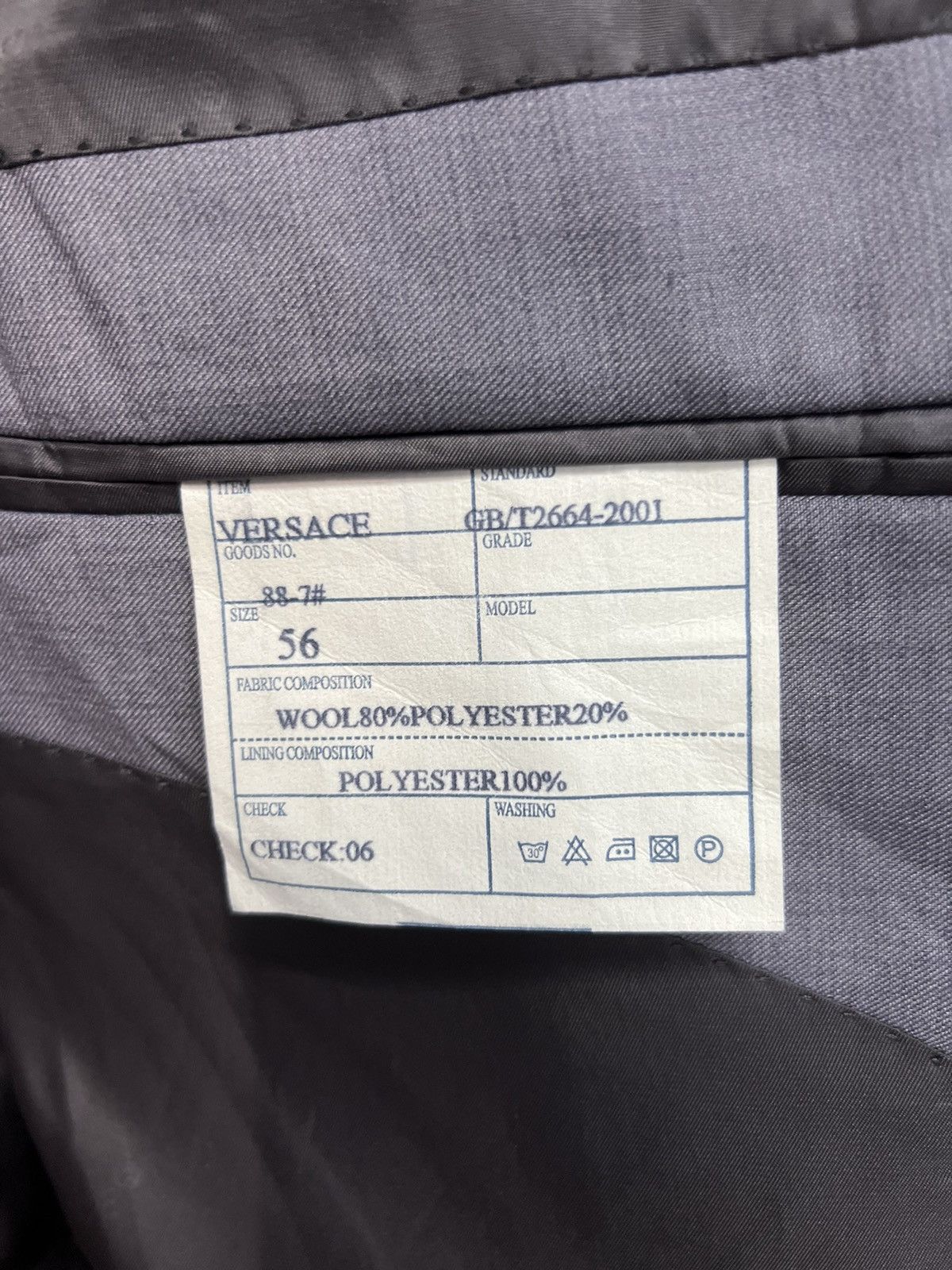 Versace GIANNI VERSACE TESSUTI MEN BLAZERS SIZE56 Size 54L - 11 Thumbnail