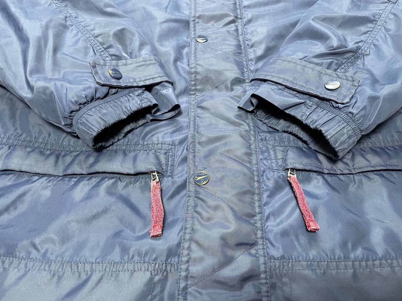 Vintage 90s Nike Puffer Jacket Big Embroidered Logo Y2K