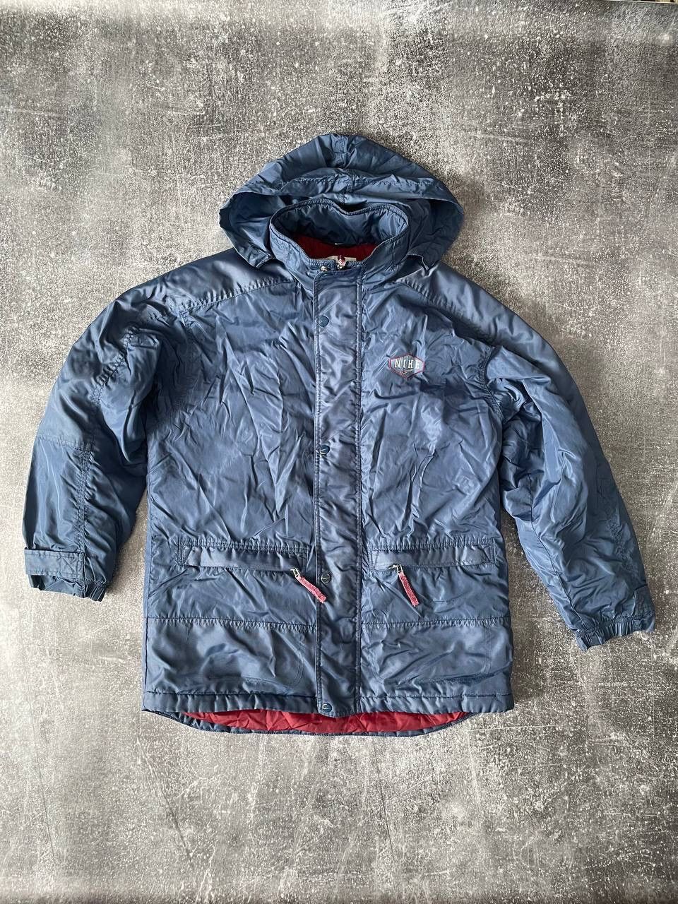 Vintage 90s Nike Puffer Jacket Big Embroidered Logo Y2K