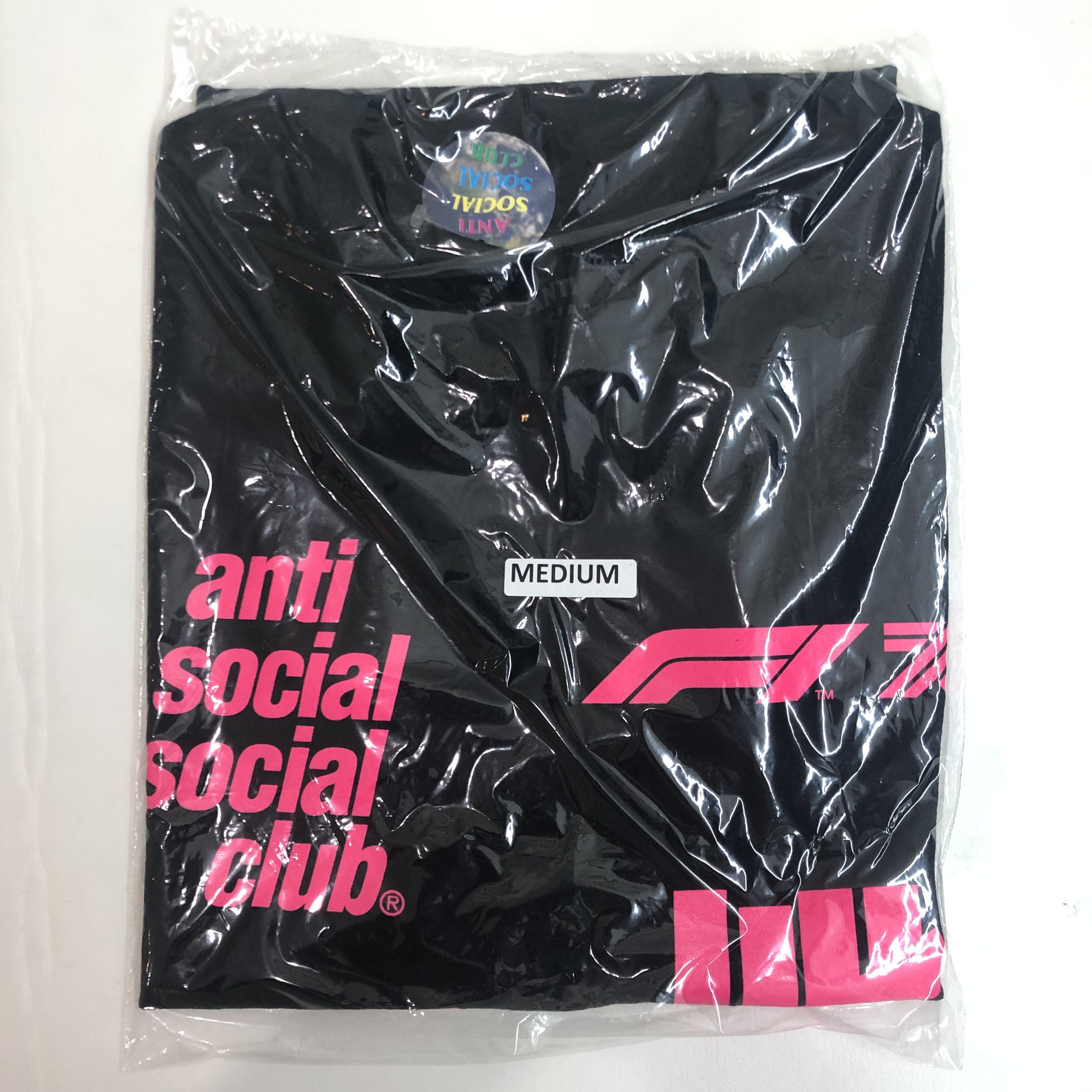 Anti Social Social Club × Other × Undefeated DS ASSC X UNDFTD X F1® Pink Logo Black Tee BAPE KITH KAWS Size US M / EU 48-50 / 2 - 2 Thumbnail