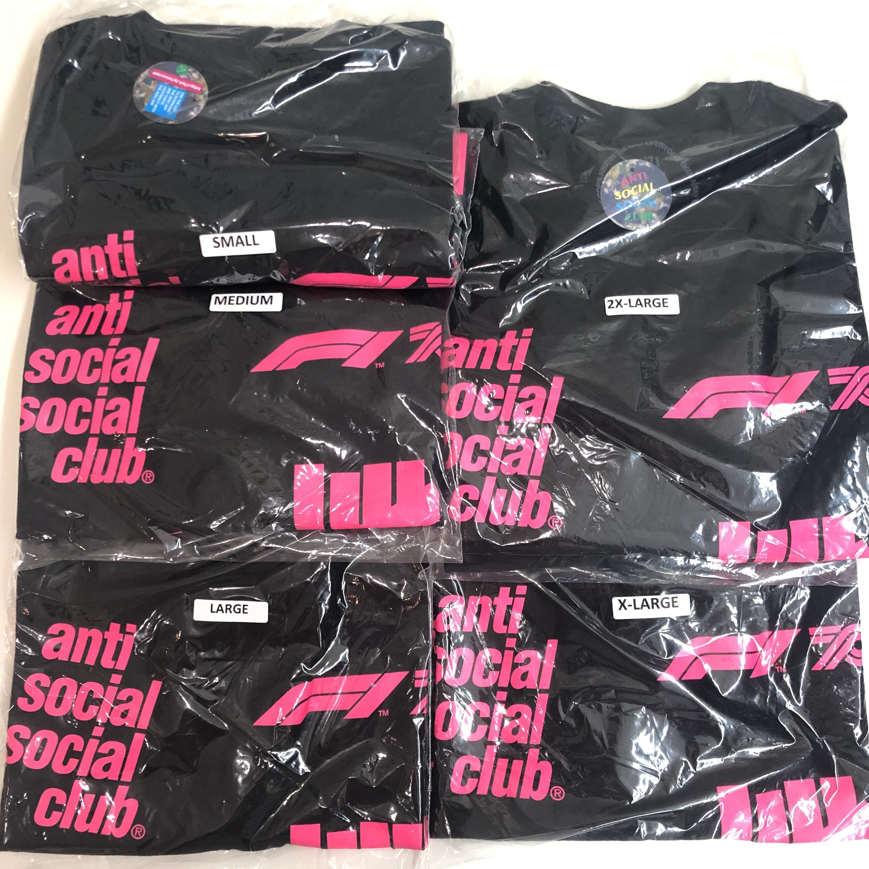 Anti Social Social Club × Other × Undefeated DS ASSC X UNDFTD X F1® Pink Logo Black Tee BAPE KITH KAWS Size US M / EU 48-50 / 2 - 7 Thumbnail