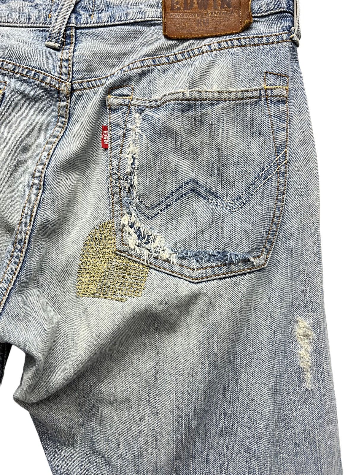 Edwin 🔥90’s Grunge Boro Patchwork Ripped Mudwash Denim Size US 34 / EU 50 - 12 Thumbnail