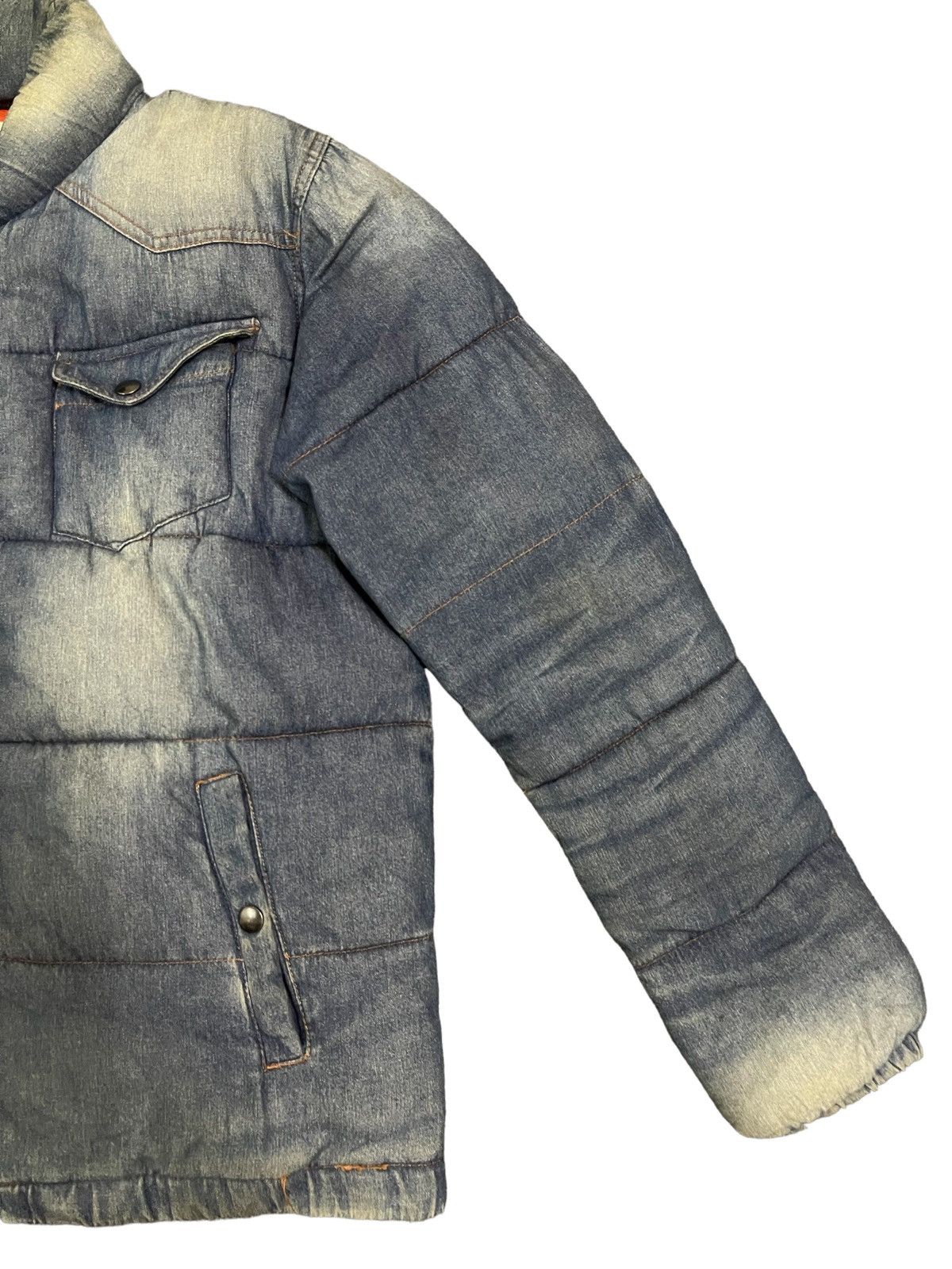 Jun Takahashi Japanese Blue In Green Denim Style Puffer Jacket Size US M / EU 48-50 / 2 - 9 Thumbnail