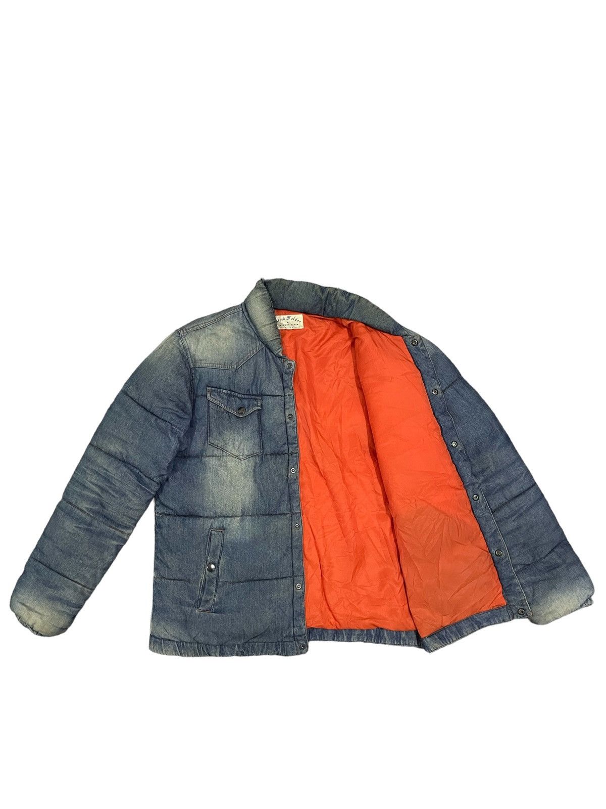 Jun Takahashi Japanese Blue In Green Denim Style Puffer Jacket Size US M / EU 48-50 / 2 - 2 Thumbnail