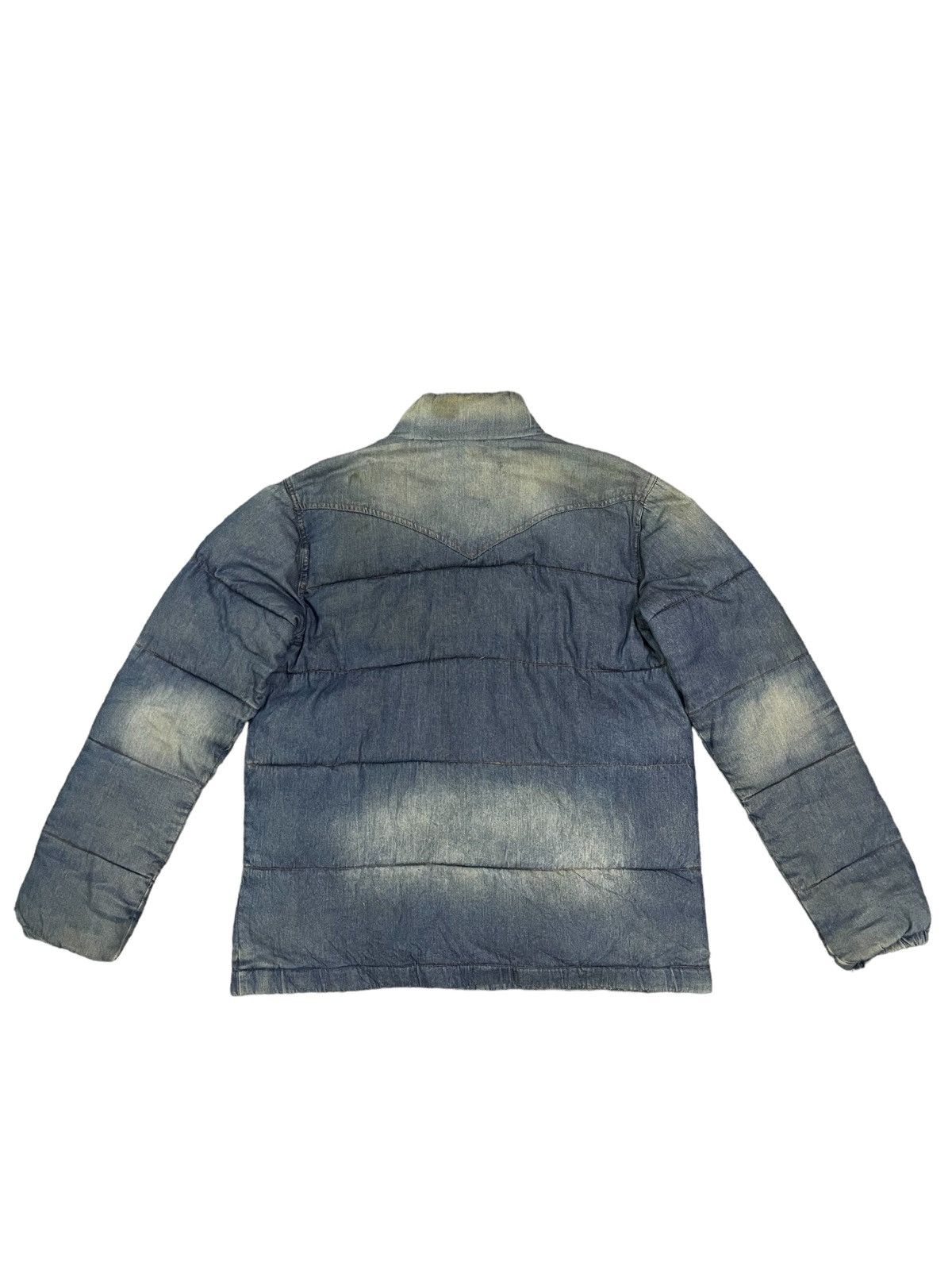 Jun Takahashi Japanese Blue In Green Denim Style Puffer Jacket Size US M / EU 48-50 / 2 - 4 Thumbnail