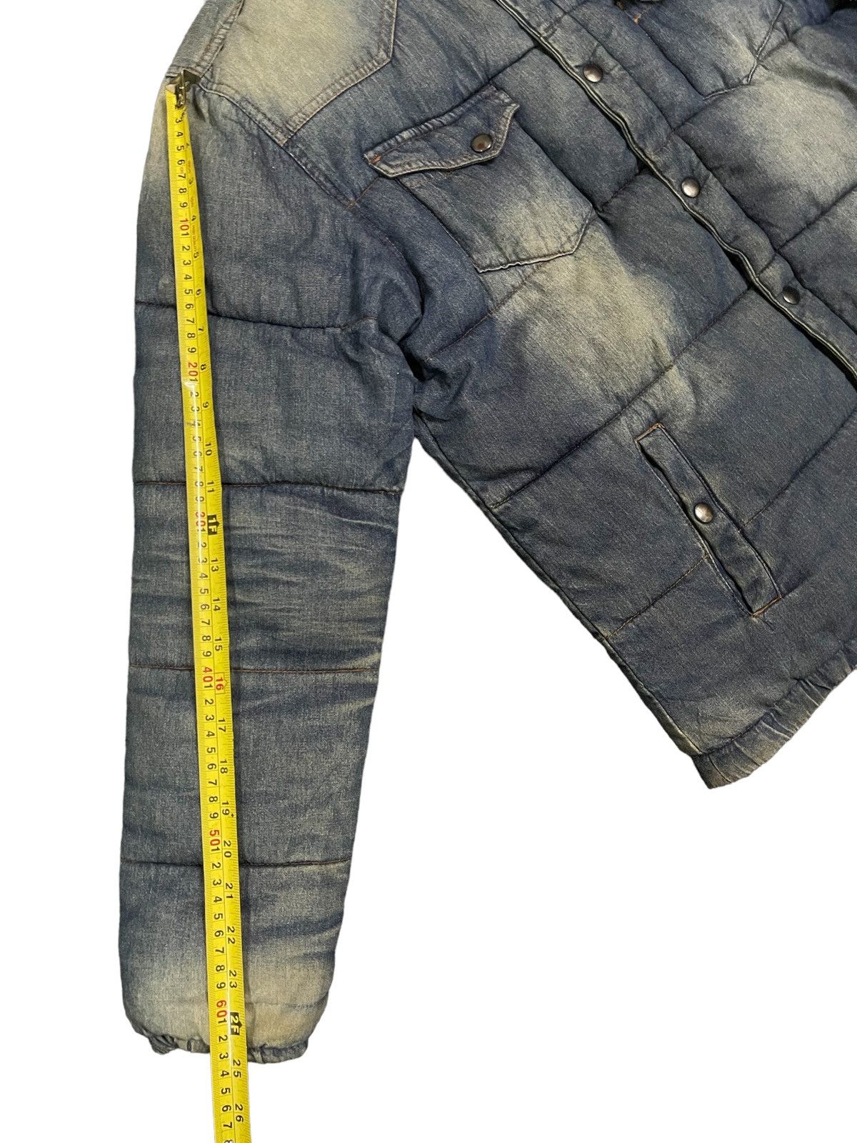 Jun Takahashi Japanese Blue In Green Denim Style Puffer Jacket Size US M / EU 48-50 / 2 - 14 Thumbnail
