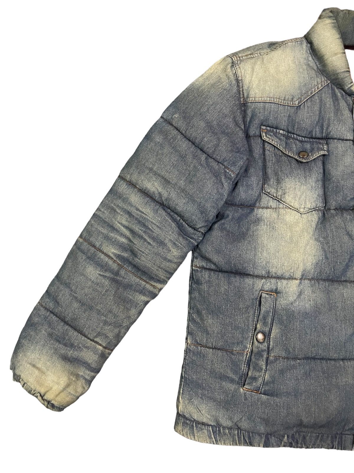 Jun Takahashi Japanese Blue In Green Denim Style Puffer Jacket Size US M / EU 48-50 / 2 - 8 Thumbnail