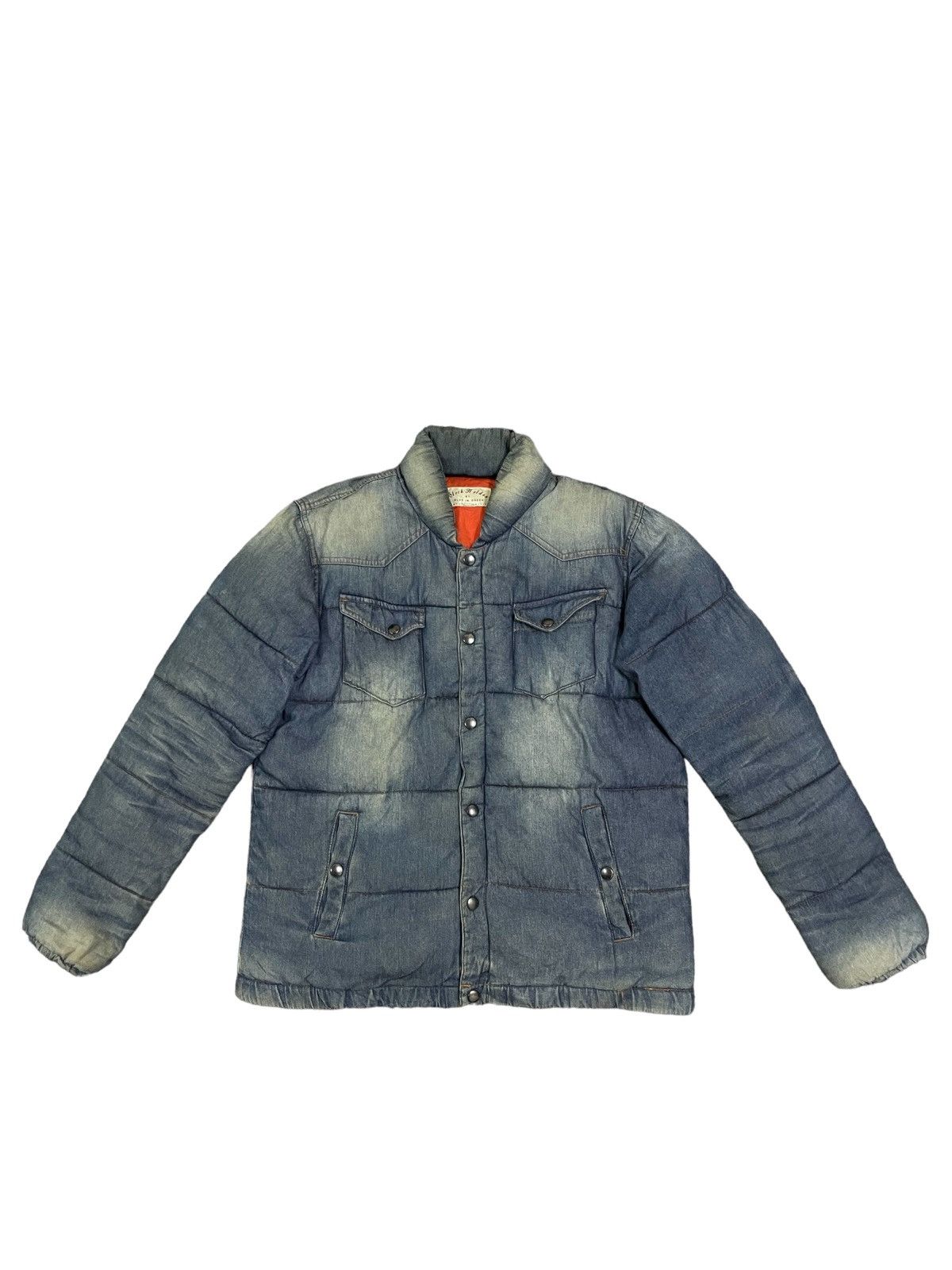 Jacket Outfit Denim Puffer Jacket Mens Japanese Blue In Green