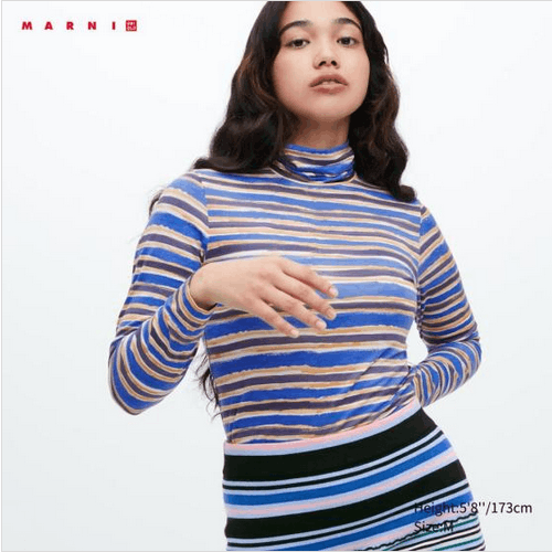 Japanese Brand UNIQLO X MARNI HEATTECH TURTLENECK LONG SLEEVE T-SHIRT TEE Size S / US 4 / IT 40 - 3 Thumbnail