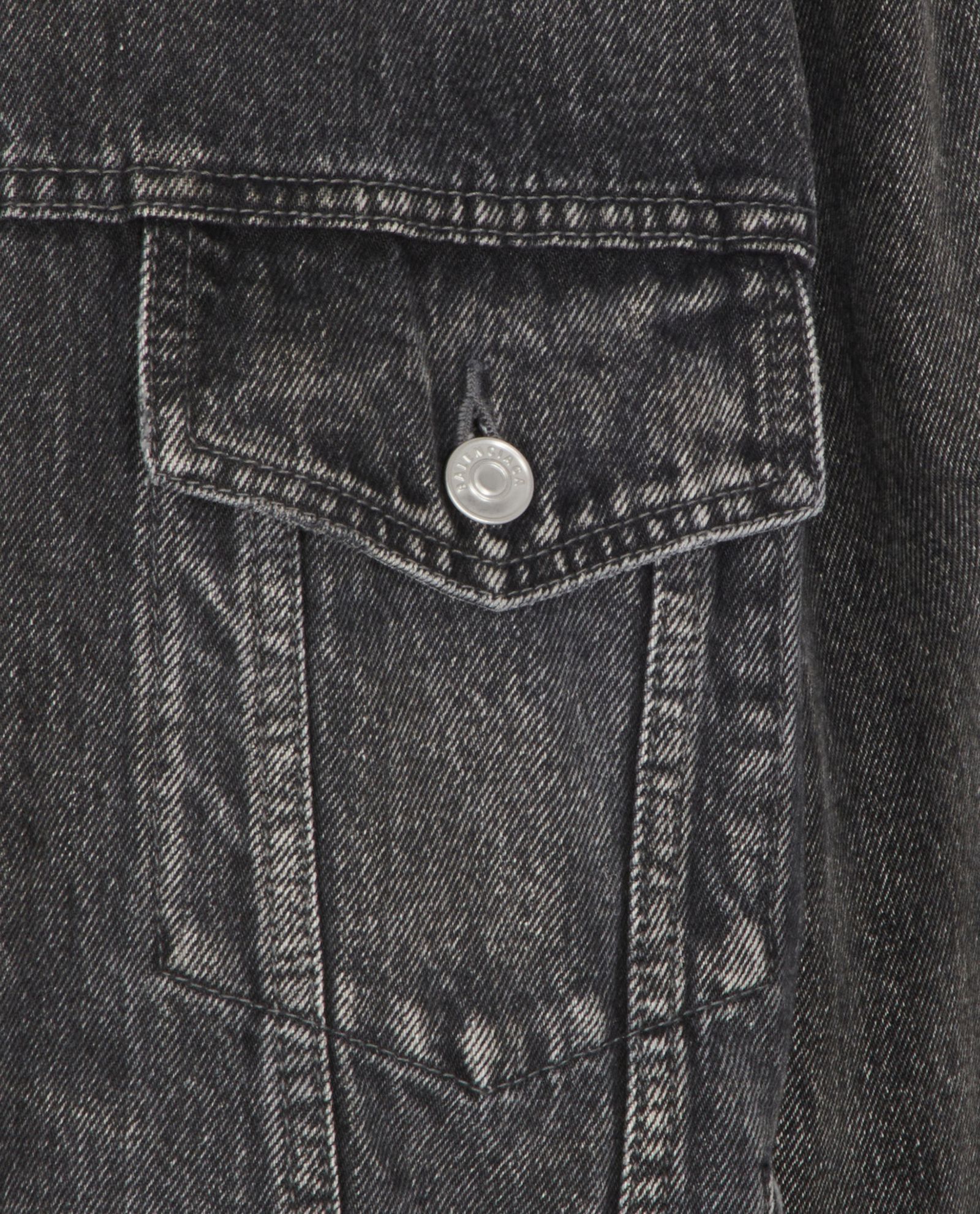 Balenciaga Balenciaga Faded Black Swing Distressed Denim Jacket Size 50 Size US M / EU 48-50 / 2 - 2 Thumbnail