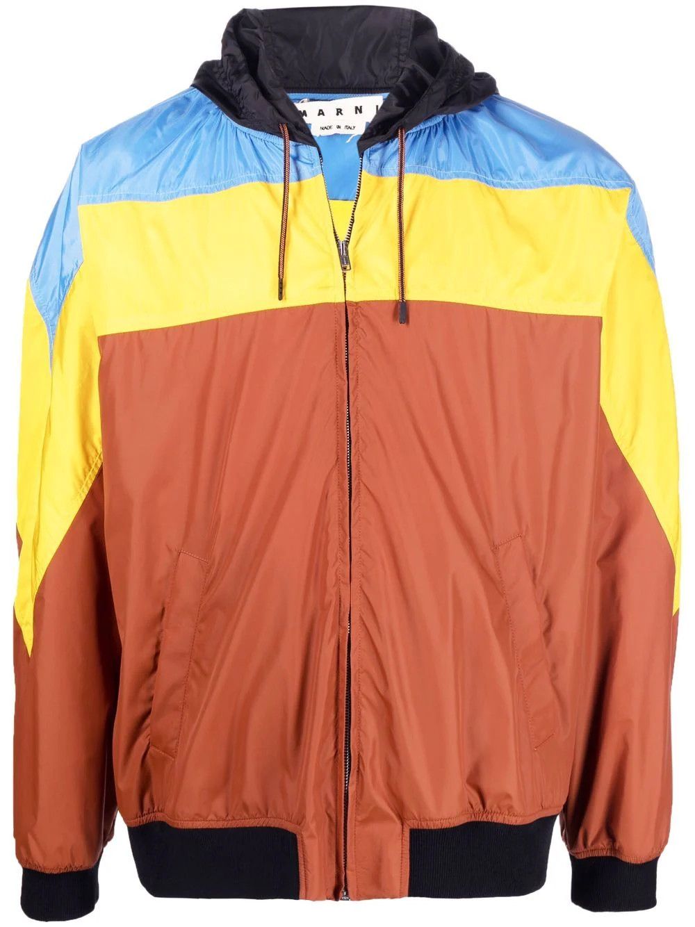 image of Marni Colourblock Hooded Track Jacket Size 48 , Men's