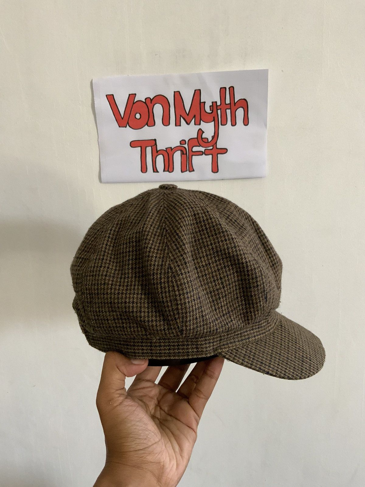 Seditionaries Monogram Houndstooth Newsboy Hat Size ONE SIZE - 4 Thumbnail