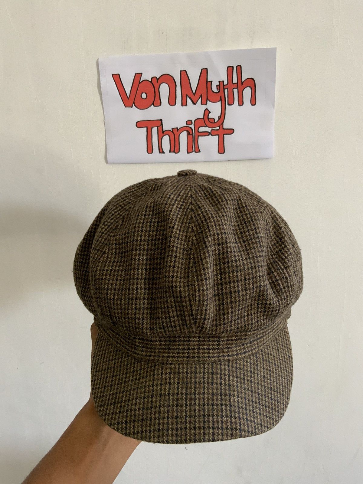 Seditionaries Monogram Houndstooth Newsboy Hat Size ONE SIZE - 5 Thumbnail