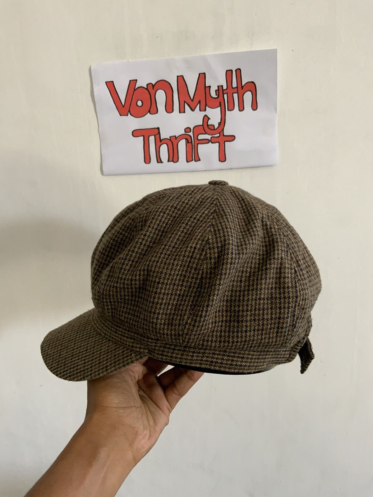 Seditionaries Monogram Houndstooth Newsboy Hat Size ONE SIZE - 2 Thumbnail