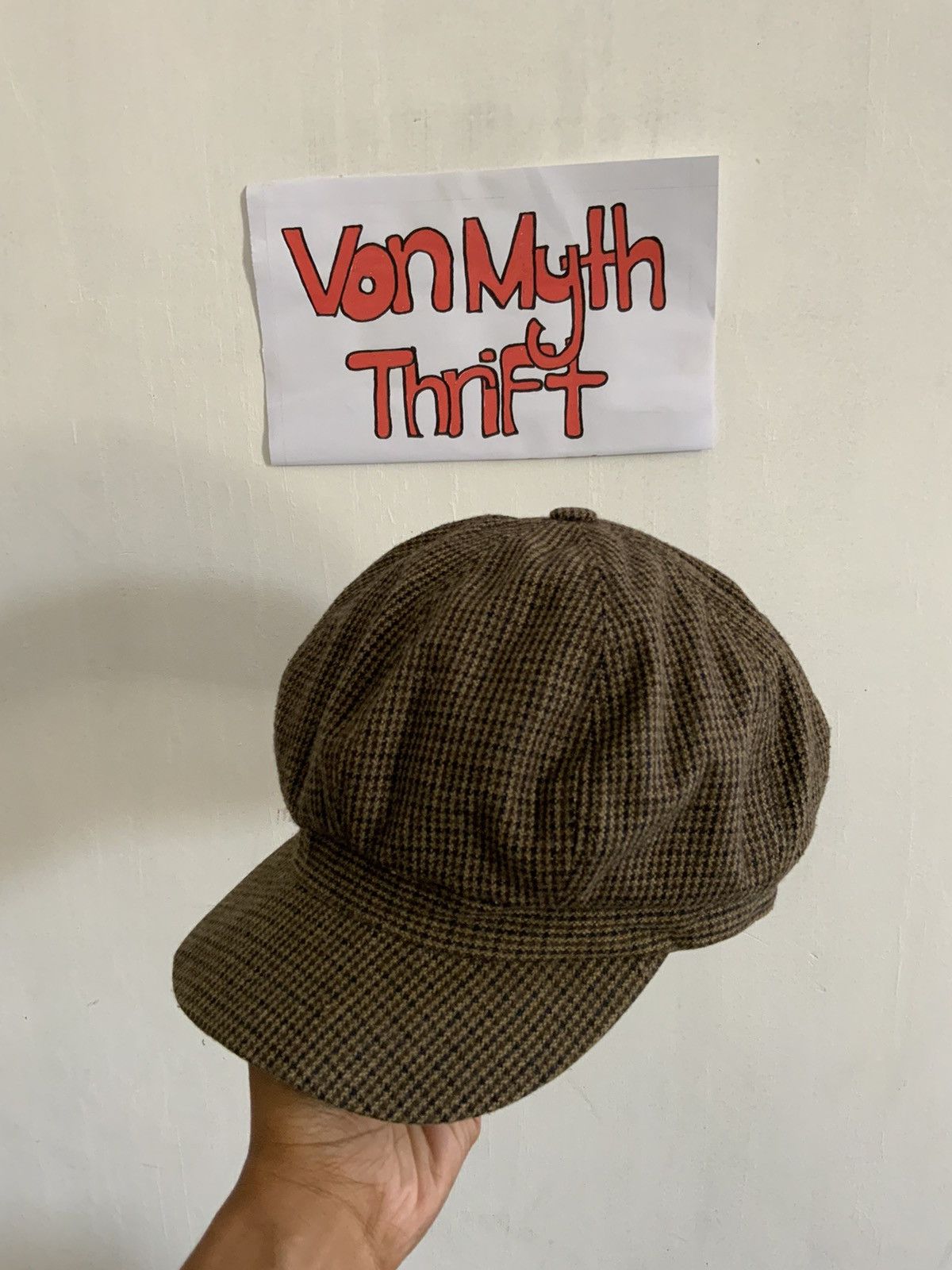 Seditionaries Monogram Houndstooth Newsboy Hat Size ONE SIZE - 1 Thumbnail