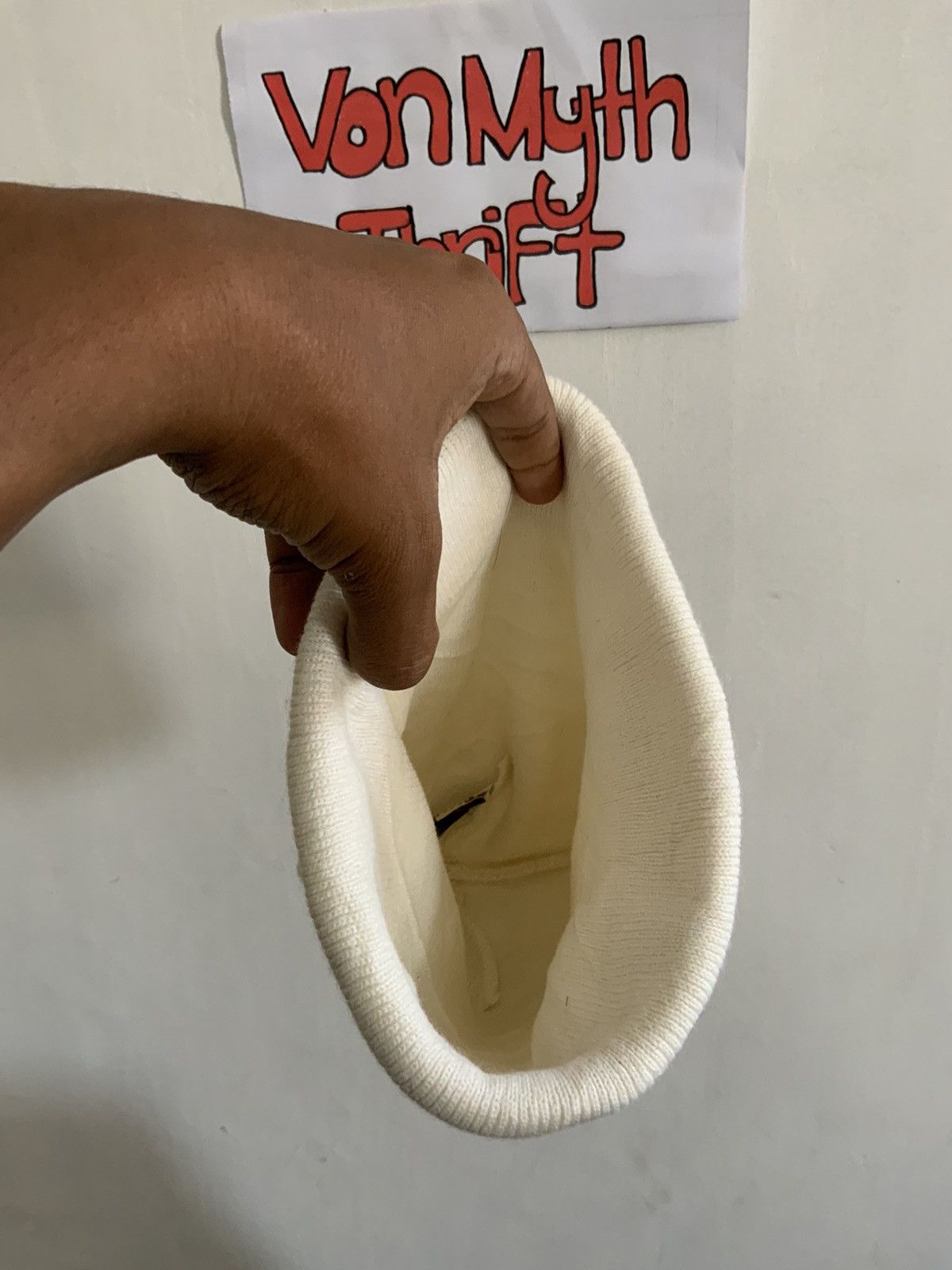 Japanese Brand White Plain by Apperal Sourcepro Ski Snow Beanie Hat Size ONE SIZE - 6 Thumbnail