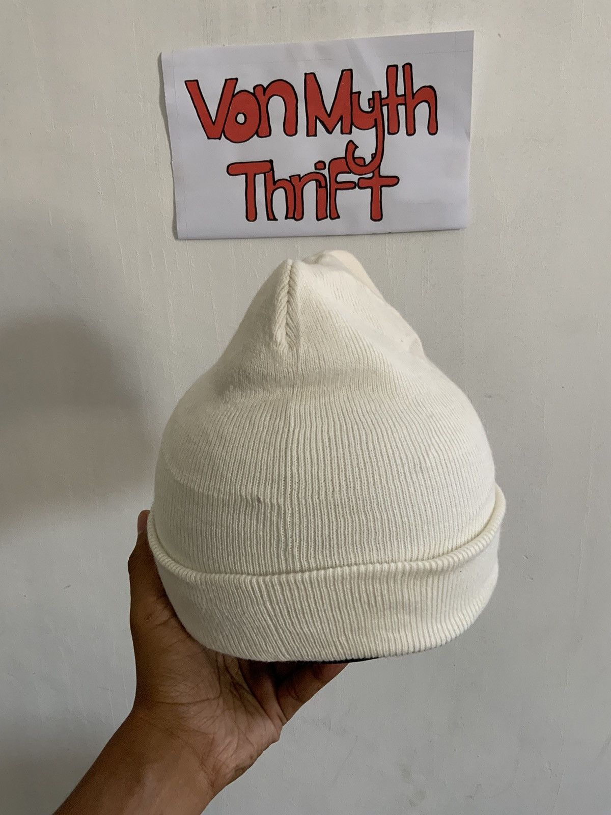 Japanese Brand White Plain by Apperal Sourcepro Ski Snow Beanie Hat Size ONE SIZE - 4 Thumbnail