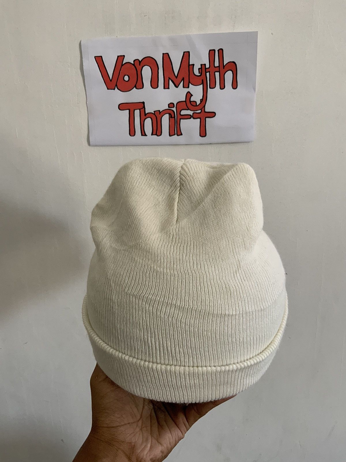 Japanese Brand White Plain by Apperal Sourcepro Ski Snow Beanie Hat Size ONE SIZE - 3 Thumbnail