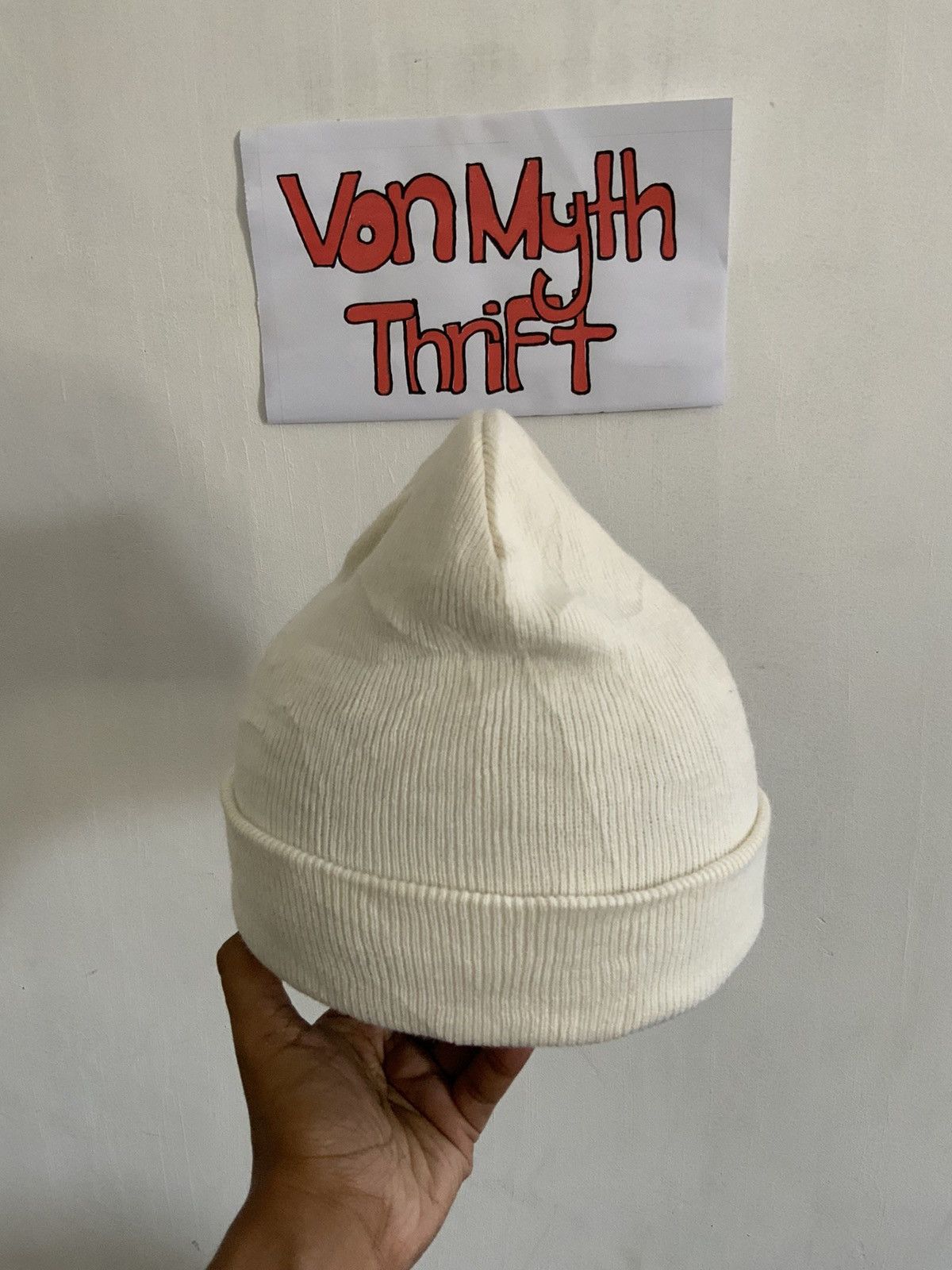 Japanese Brand White Plain by Apperal Sourcepro Ski Snow Beanie Hat Size ONE SIZE - 2 Thumbnail