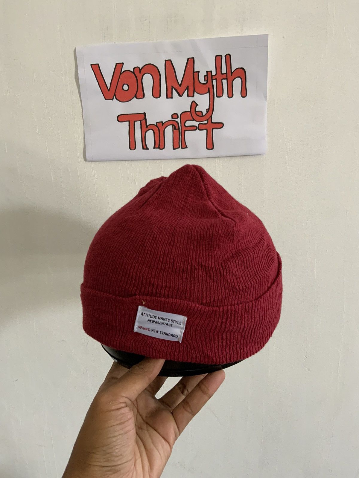 Hat Club Spinns-New Standard Maroon Beanie Hat Size ONE SIZE - 2 Thumbnail