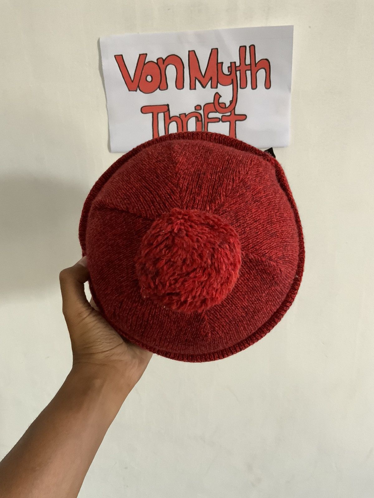 Adidas Adidas Maroon Snow Pom Pom Beanie Hat Size ONE SIZE - 6 Thumbnail