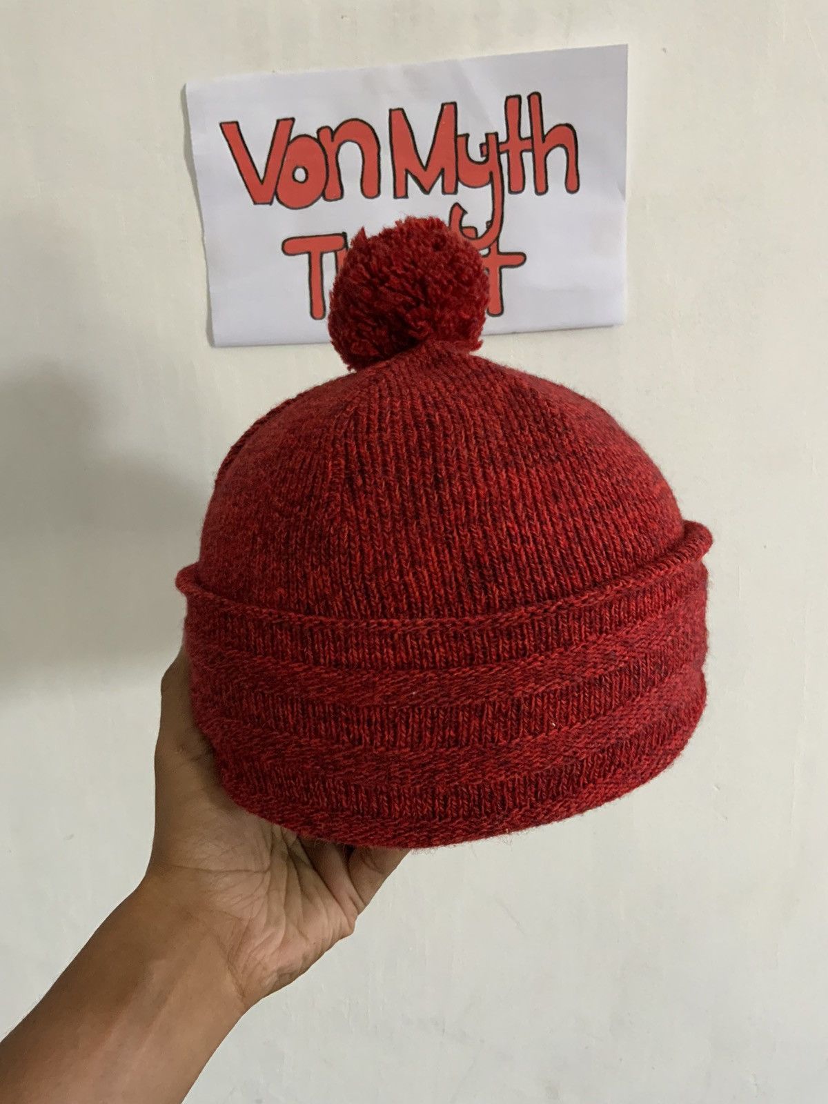 Adidas Adidas Maroon Snow Pom Pom Beanie Hat Size ONE SIZE - 5 Thumbnail