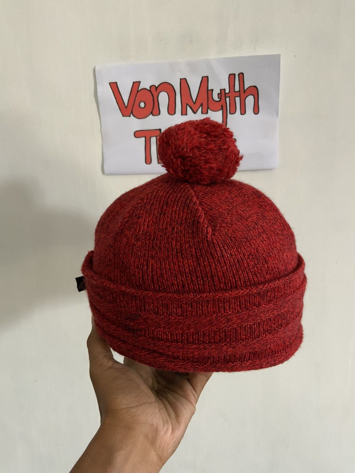 Adidas Adidas Maroon Snow Pom Pom Beanie Hat Size ONE SIZE - 4 Thumbnail