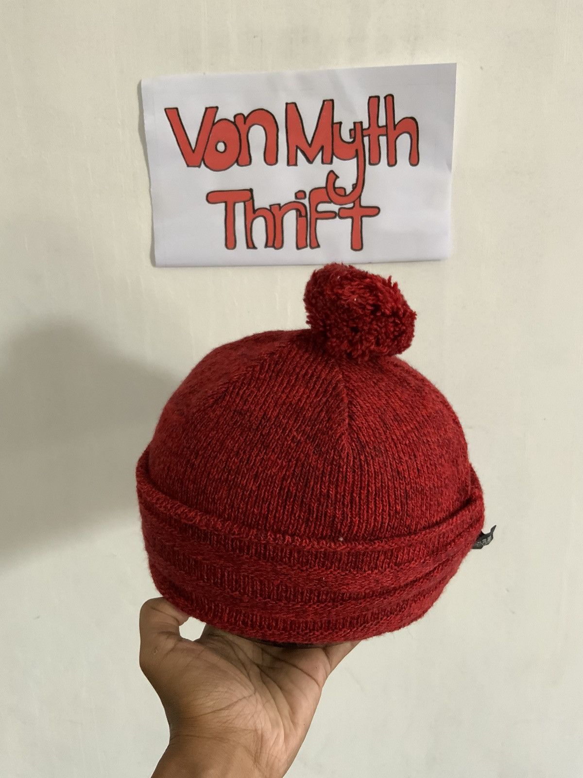 Adidas Adidas Maroon Snow Pom Pom Beanie Hat Size ONE SIZE - 1 Thumbnail