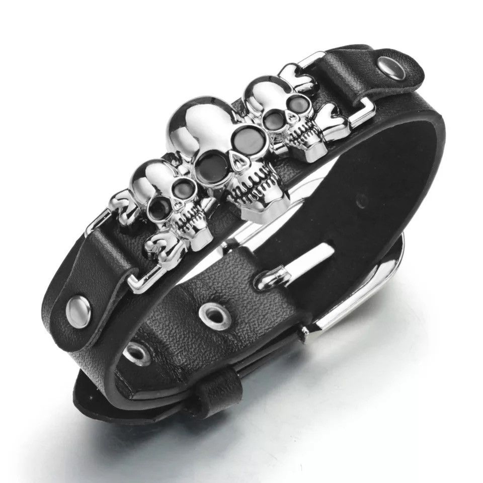 Jewelry Cool Skeleton Skull Bracelet Size ONE SIZE - 1 Thumbnail