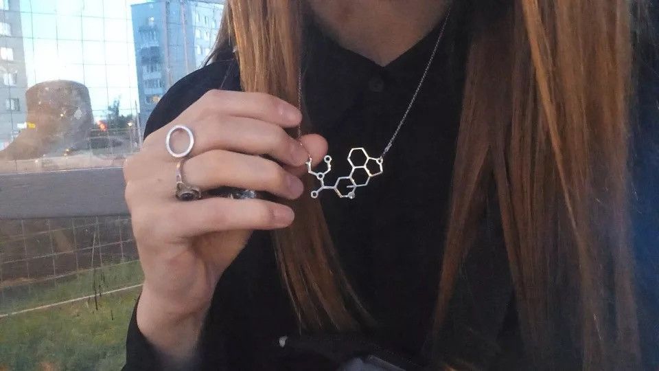 Jewelry Goth Molecule Chain Necklace Size ONE SIZE - 4 Thumbnail