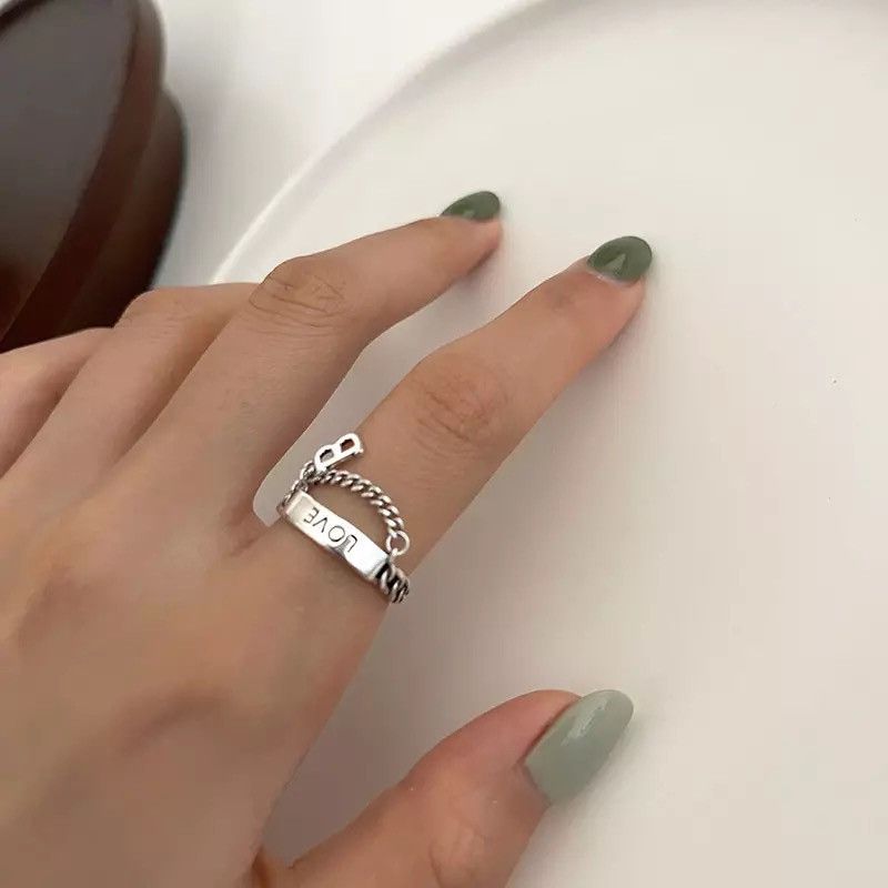 Jewelry Love Chain Tassel Ring Size ONE SIZE - 1 Thumbnail