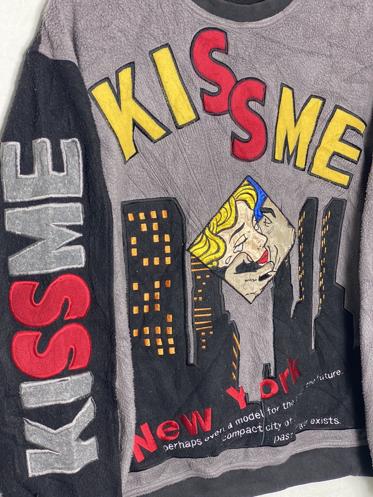 Japanese Brand × Vintage Vintage Kiss Me Printed Fleece / Anime Akira Evangelion Size US L / EU 52-54 / 3 - 4 Thumbnail