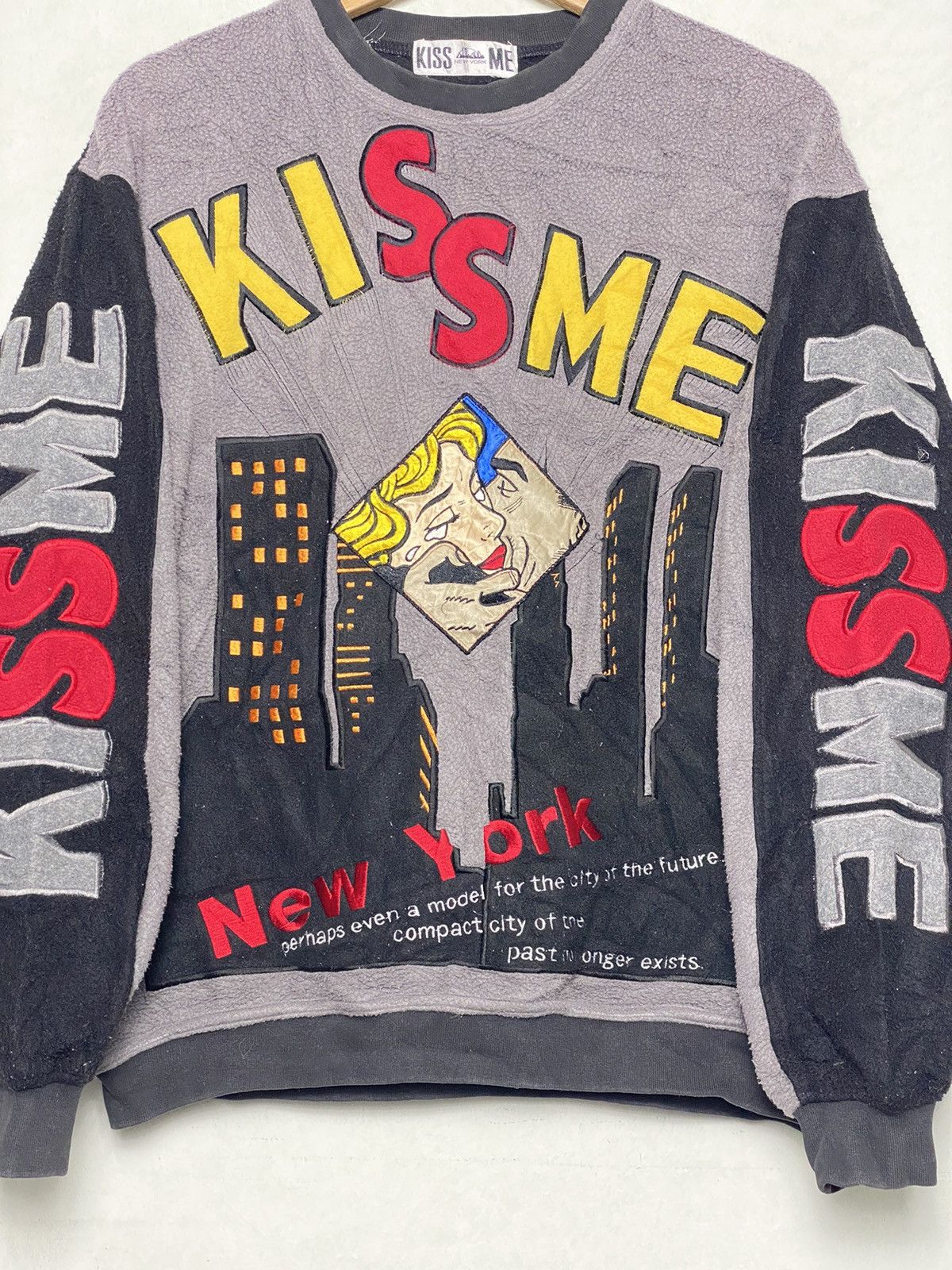 Japanese Brand × Vintage Vintage Kiss Me Printed Fleece / Anime Akira Evangelion Size US L / EU 52-54 / 3 - 2 Thumbnail