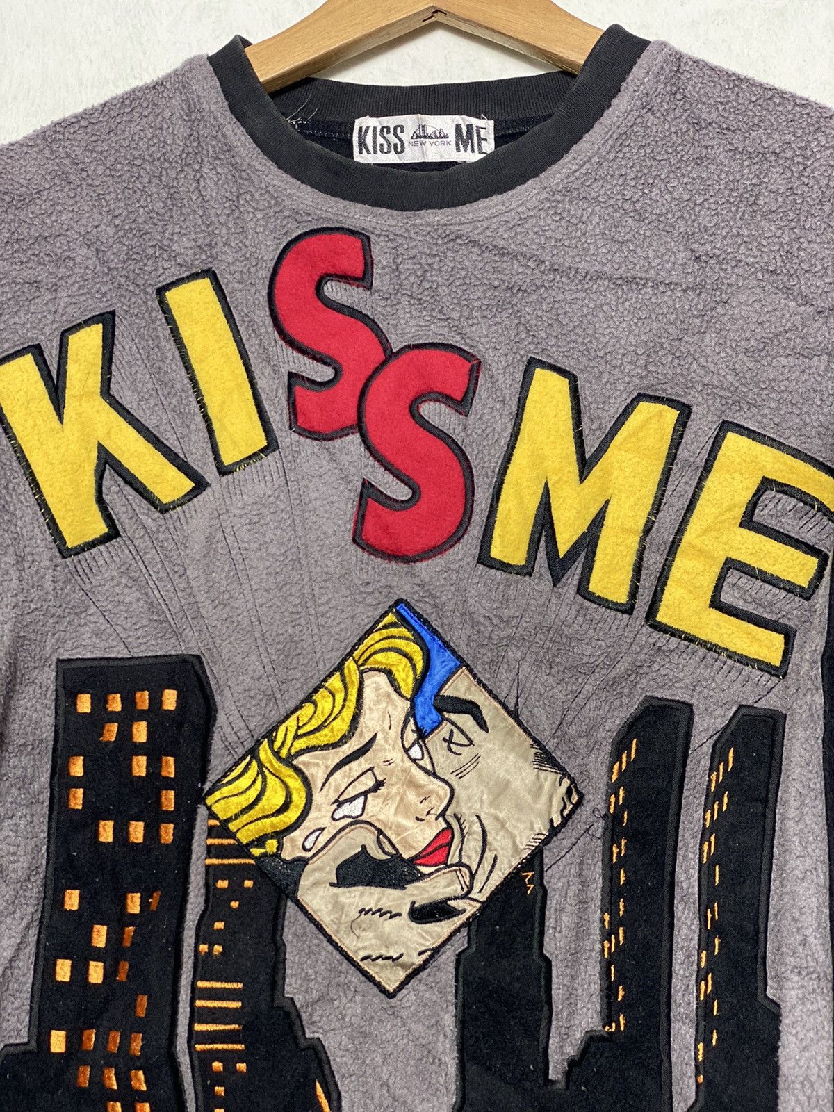 Japanese Brand × Vintage Vintage Kiss Me Printed Fleece / Anime Akira Evangelion Size US L / EU 52-54 / 3 - 5 Thumbnail