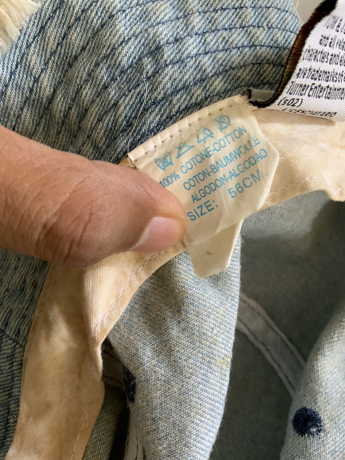 Vintage Vintage Tom & Jerry Distressed Denim Fade Bucket Hat Size ONE SIZE - 15 Thumbnail