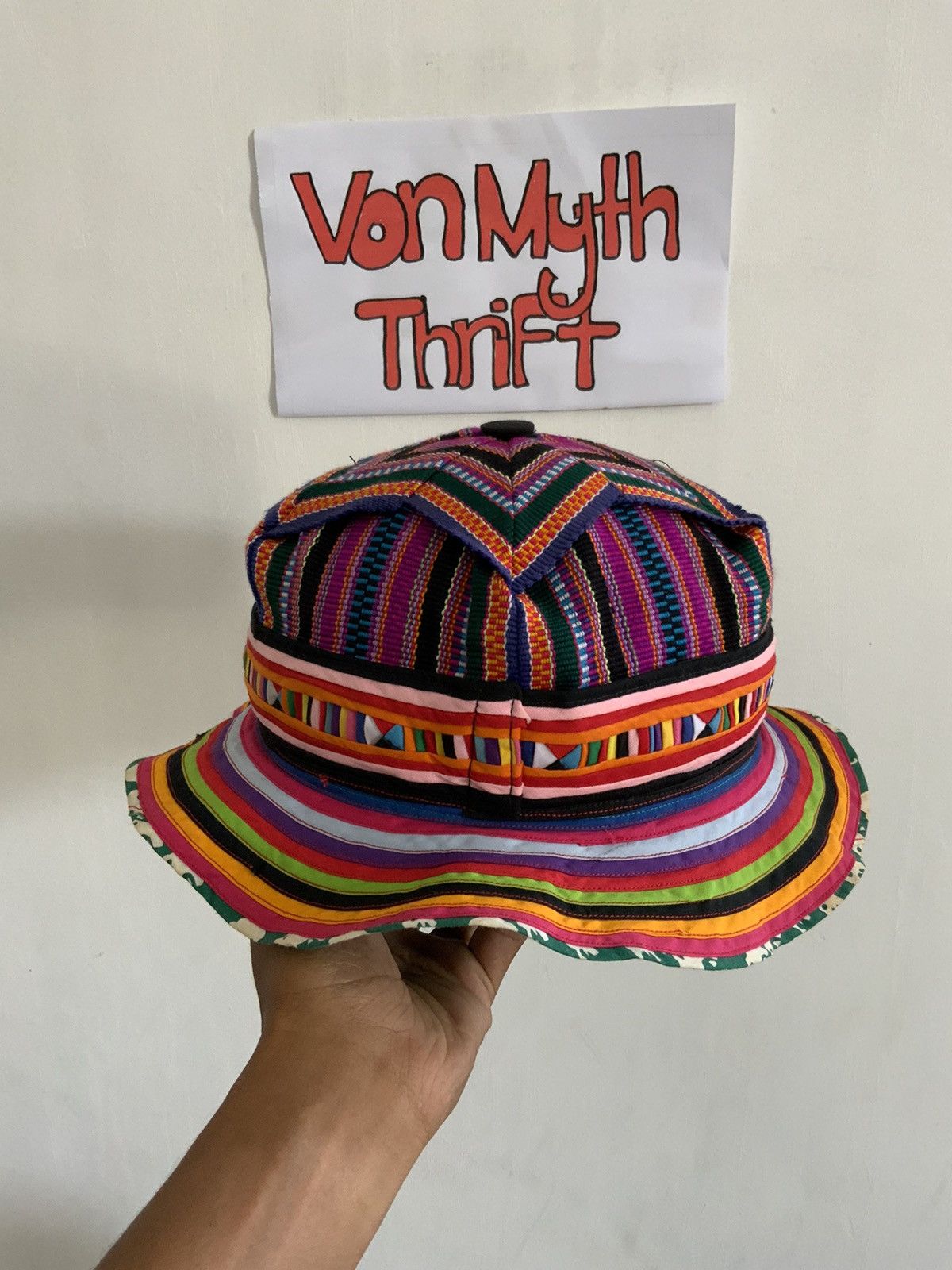 Japanese Brand Vintage Native Style Bucket Hat Size ONE SIZE - 2 Thumbnail