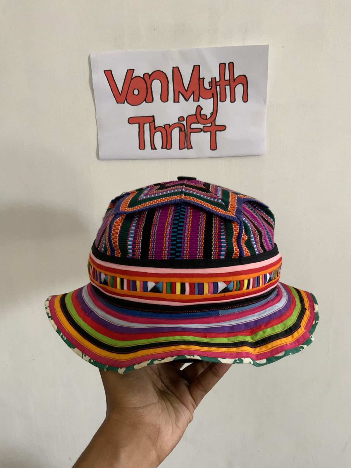 Japanese Brand Vintage Native Style Bucket Hat Size ONE SIZE - 4 Thumbnail