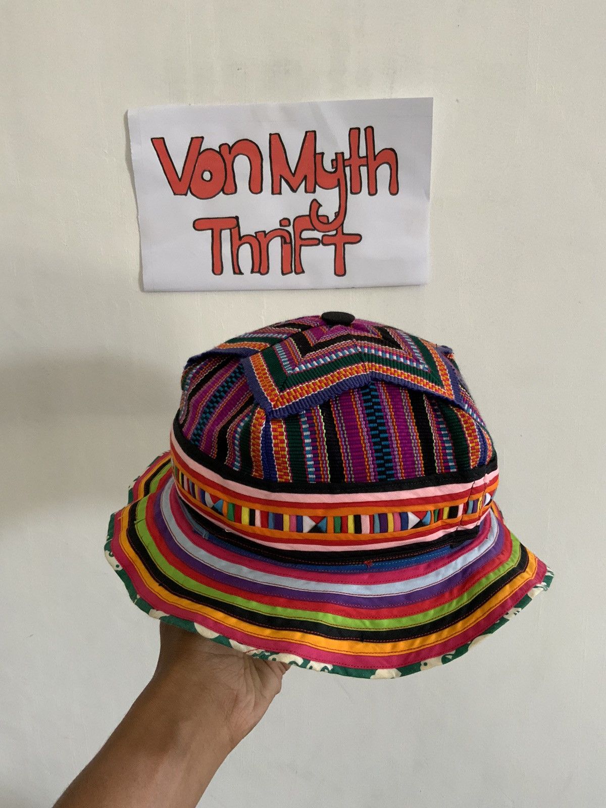 Japanese Brand Vintage Native Style Bucket Hat Size ONE SIZE - 1 Thumbnail