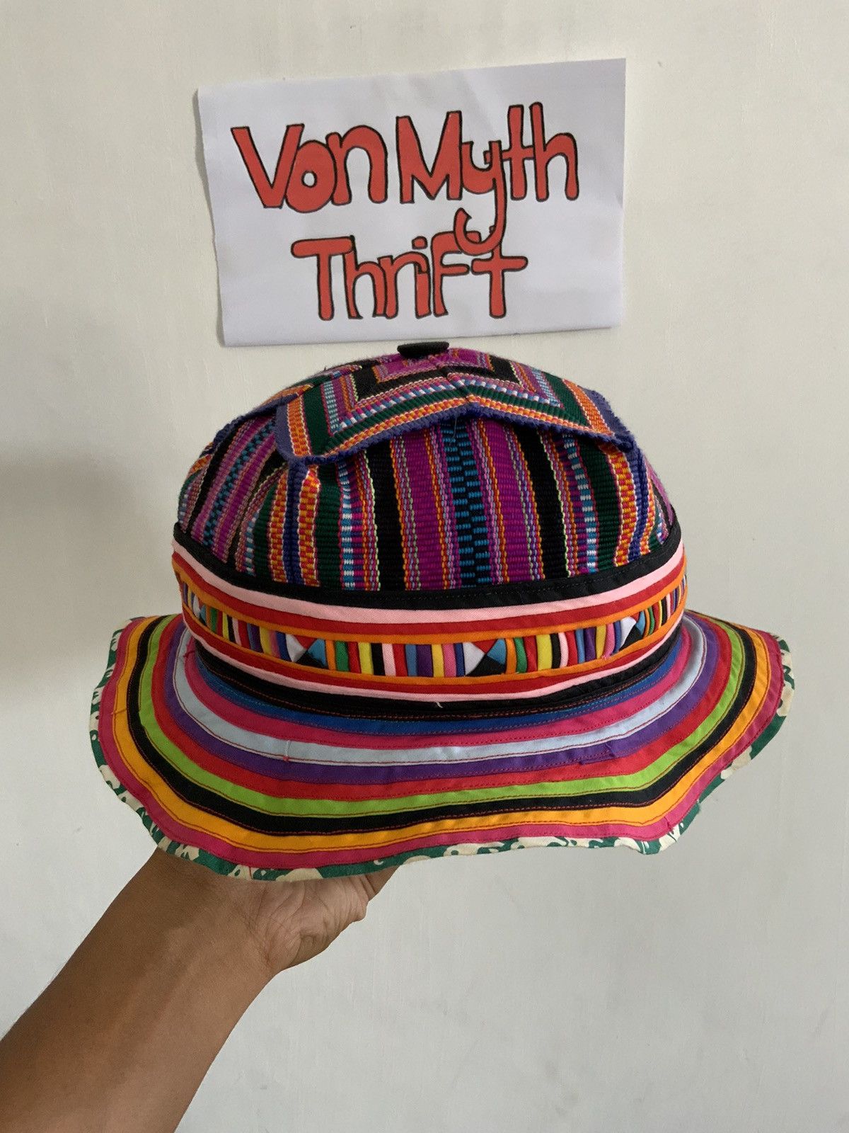Japanese Brand Vintage Native Style Bucket Hat Size ONE SIZE - 3 Thumbnail