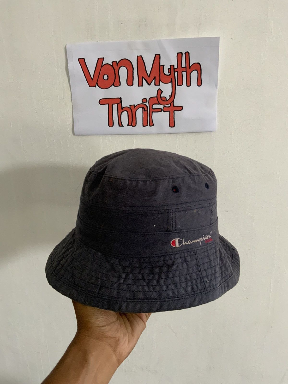 Champion Vintage Champion U.S.A Spellout Fade Bucket Hat Size ONE SIZE - 1 Thumbnail