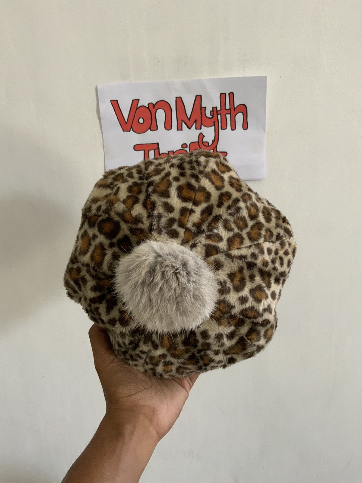 Japanese Brand Na Mi Ka Design Leopard Fur Japan Made Hat Size ONE SIZE - 6 Thumbnail