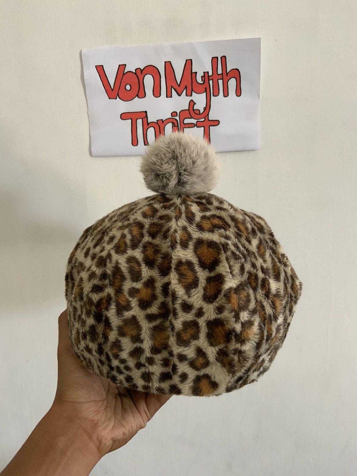 Japanese Brand Na Mi Ka Design Leopard Fur Japan Made Hat Size ONE SIZE - 3 Thumbnail