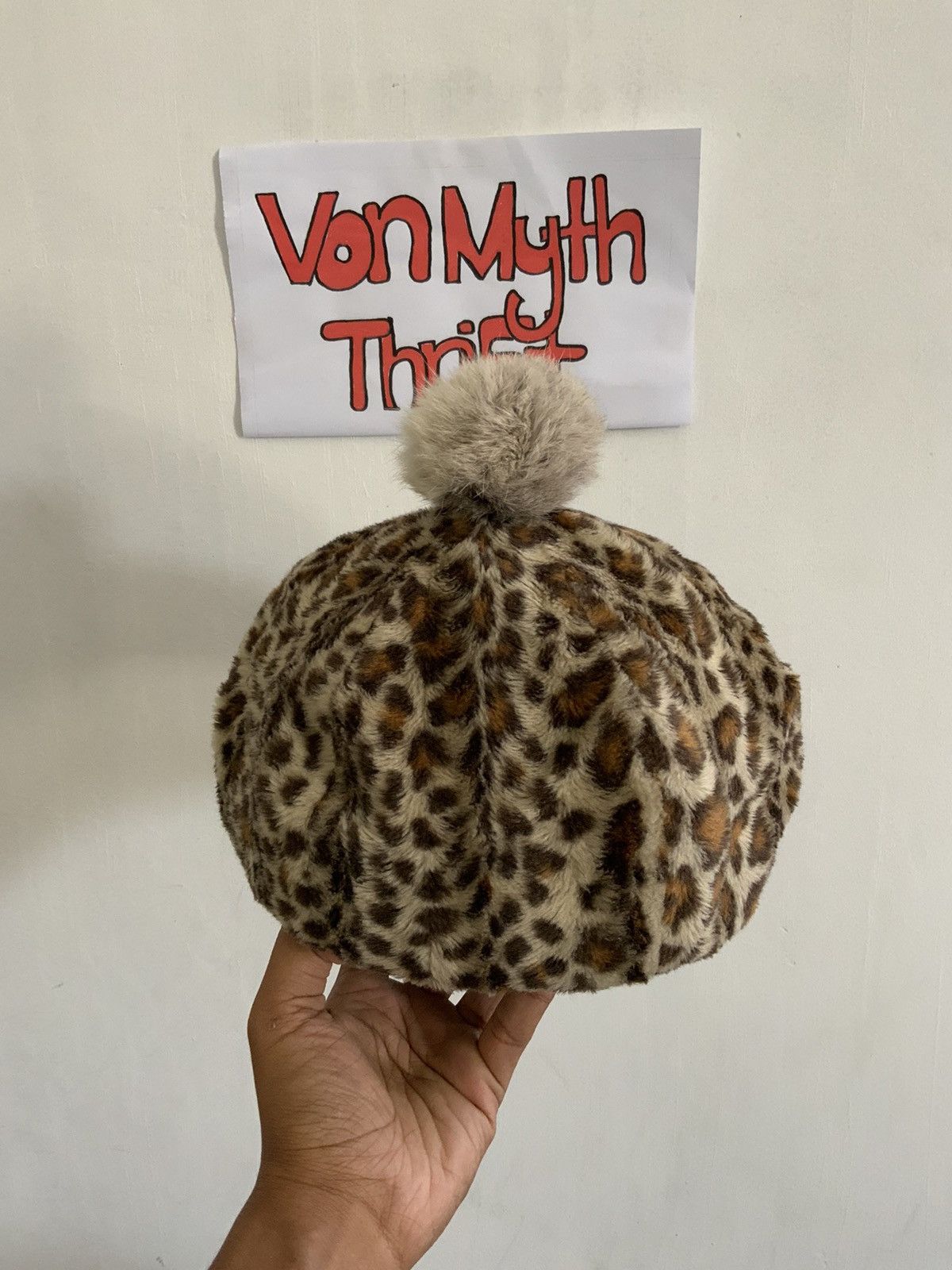 Japanese Brand Na Mi Ka Design Leopard Fur Japan Made Hat Size ONE SIZE - 1 Thumbnail