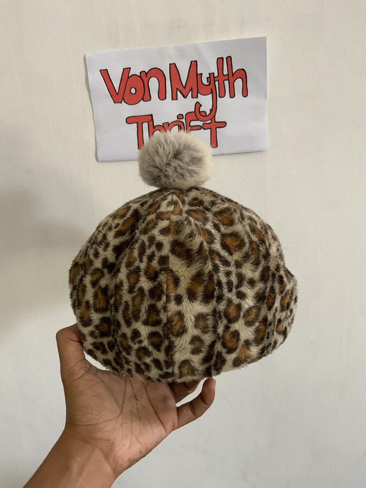 Japanese Brand Na Mi Ka Design Leopard Fur Japan Made Hat Size ONE SIZE - 4 Thumbnail