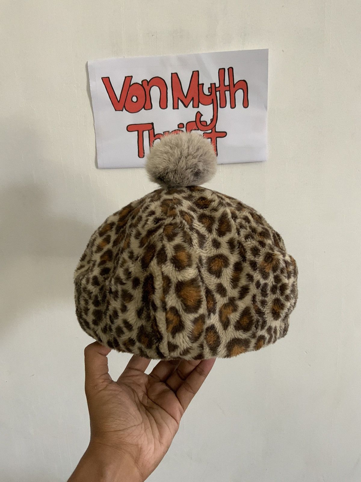 Japanese Brand Na Mi Ka Design Leopard Fur Japan Made Hat Size ONE SIZE - 2 Thumbnail