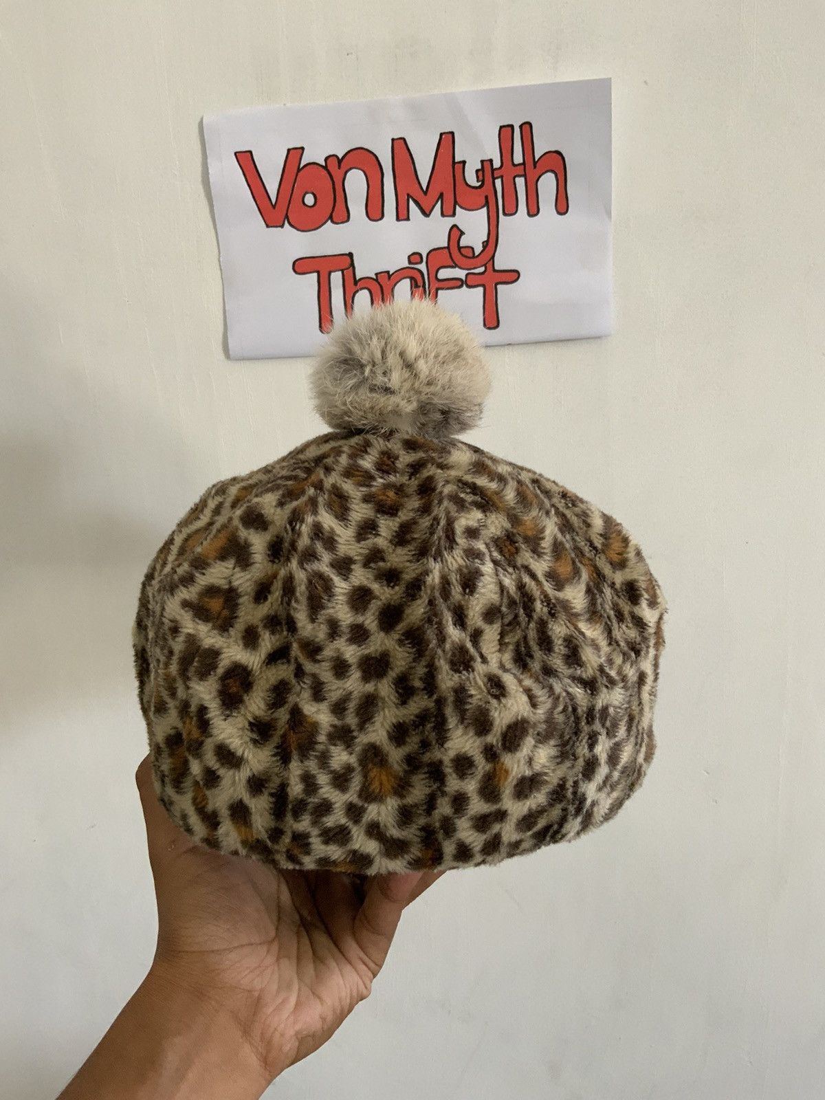 Japanese Brand Na Mi Ka Design Leopard Fur Japan Made Hat Size ONE SIZE - 5 Thumbnail