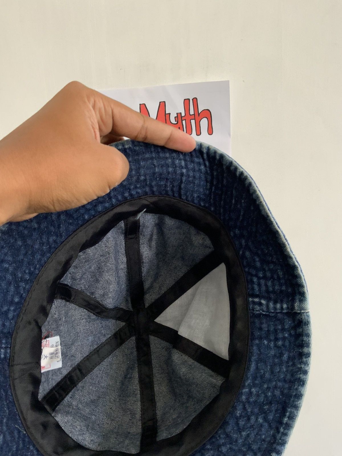 Japanese Brand Vintage Queen Light Wash Asid Denim Bucket Hat Size ONE SIZE - 12 Thumbnail