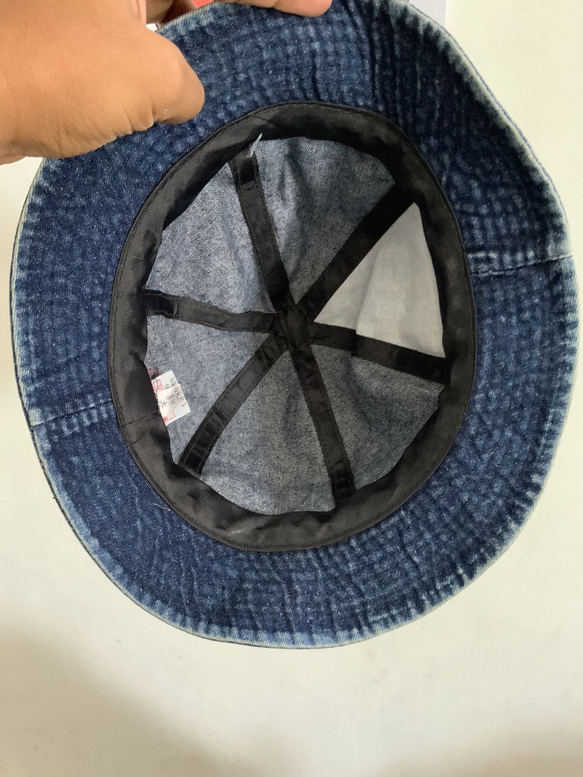 Japanese Brand Vintage Queen Light Wash Asid Denim Bucket Hat Size ONE SIZE - 10 Thumbnail